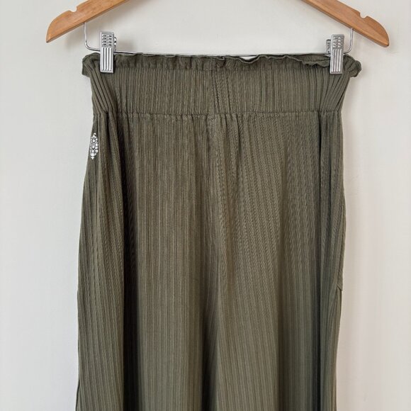 Free People Movement Blissed Out Wide Leg Pants Green Size XS Relaxed Fit NWOT - Picture 7 of 13